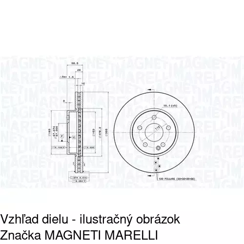 Brzdový kotúč POLCAR S71-0395