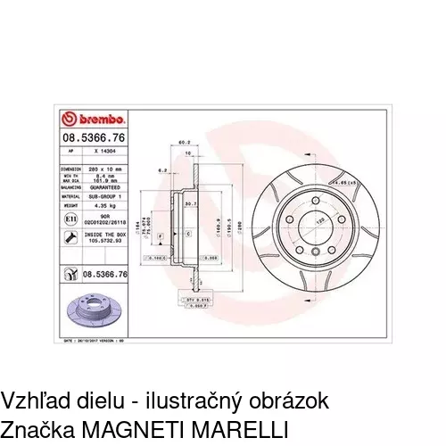 Brzdový kotúč POLCAR S71-1056 - obr. 4