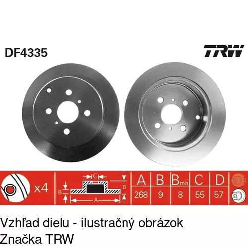 Brzdový kotúč POLCAR S71-1066