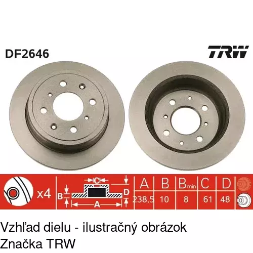 Brzdový kotúč POLCAR S71-1094 - obr. 2