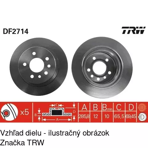 Brzdový kotúč POLCAR S71-1141 - obr. 1