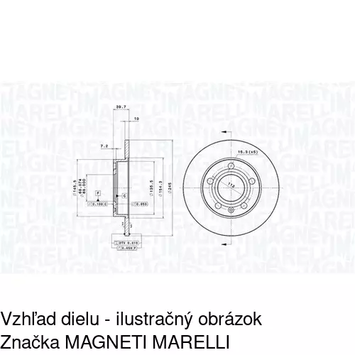 Brzdový kotúč POLCAR S71-1168 - obr. 3