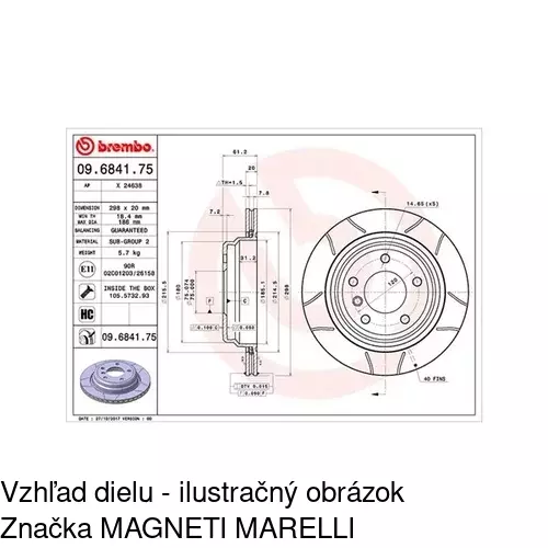 Brzdový kotúč POLCAR S71-1216 - obr. 4