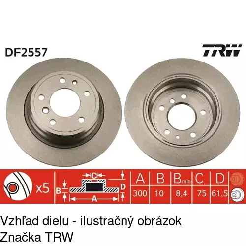 Brzdový kotúč POLCAR S71-1219 - obr. 1