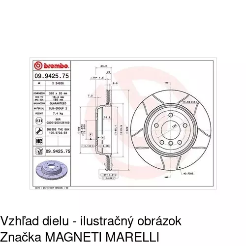 Brzdový kotúč POLCAR S71-1261 - obr. 2