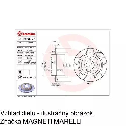 Brzdový kotúč POLCAR S71-1314 - obr. 4