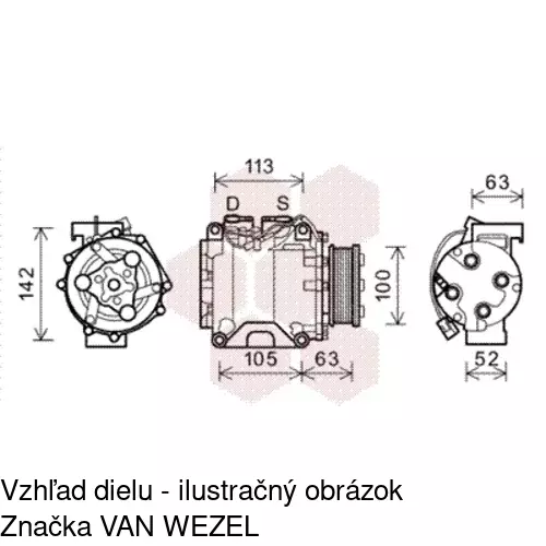 Spojková lamela kompresora klimatizácie POLCAR TKK007 - obr. 3