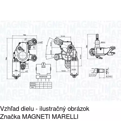 Motorček stieračov POLCAR 1323SWT1 - obr. 2