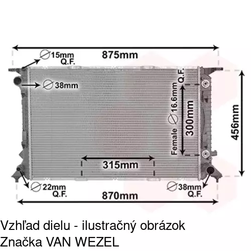 Chladiče vody POLCAR 136508-1 - obr. 2