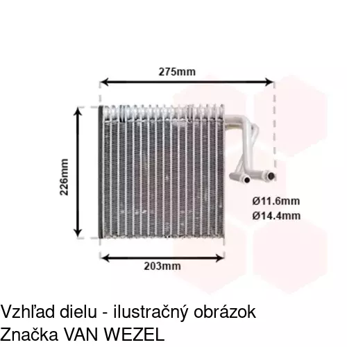 Výparník klimatizácie POLCAR 2350P8-1 - obr. 1