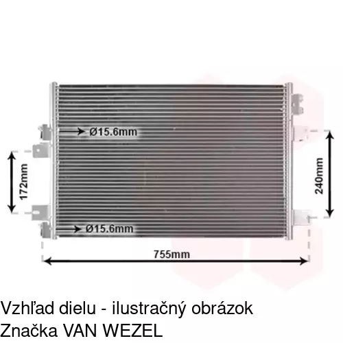 Chladiče klimatizácie POLCAR 2413K8C1 - obr. 2