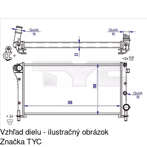 Chladiče vody POLCAR 300308-2