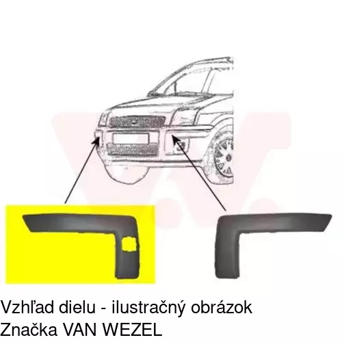 Lišta nárazníka POLCAR 325807-6 - obr. 1