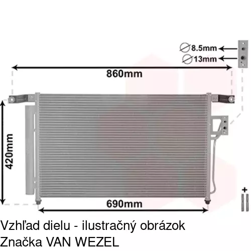 Chladiče klimatizácie POLCAR 4051K8C1S