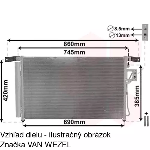 Chladiče klimatizácie 4051K8C1S /POLCAR/ - obr. 1