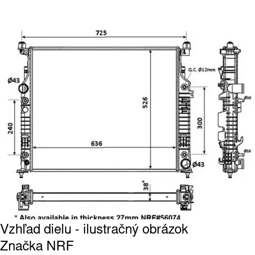 Chladiče vody POLCAR 504508-1 - obr. 1