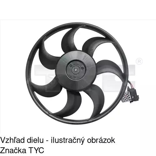 Ventilátor bez krytu / podpery 550923U1 /POLCAR/