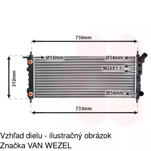 Chladiče vody POLCAR 555508-7 - obr. 2