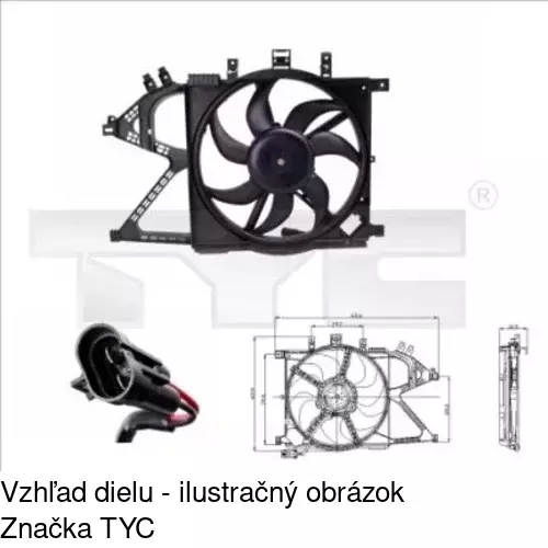 Ventilátor bez krytu / podpery POLCAR 555623U3