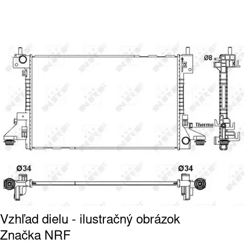 Chladiče vody POLCAR 55H108-1