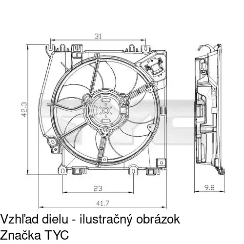 Ventilátory chladičov 600123W1 /POLCAR/ - obr. 5