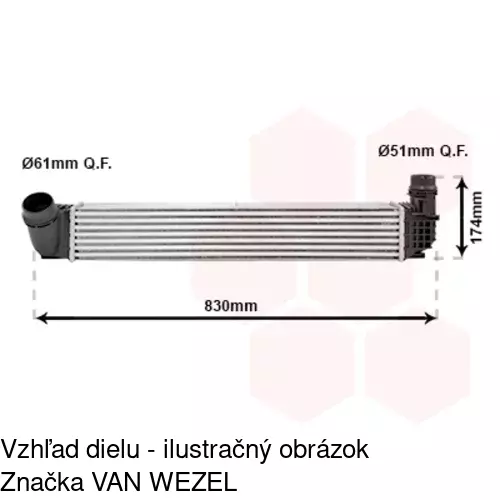 Chladiče vzduchu (Intercoolery) POLCAR 6014J8-1 - obr. 2