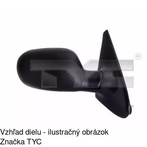 Vonkajšie zrkadlo POLCAR 6016515E