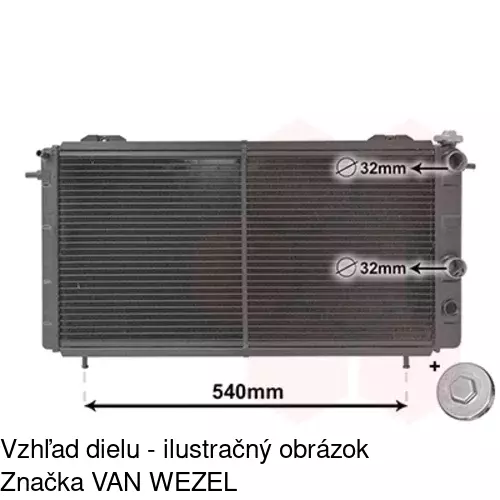 Chladiče vody POLCAR 602508A1 - obr. 1