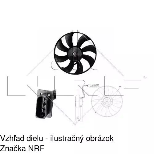 Ventilátor bez krytu / podpery POLCAR 952523U2