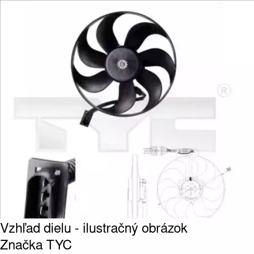 Ventilátor bez krytu / podpery POLCAR 952523U4 - obr. 2