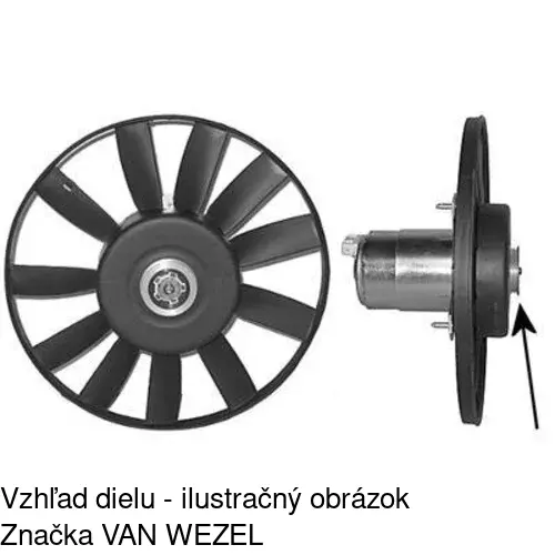 Ventilátor bez krytu / podpery POLCAR 953823U4-Q