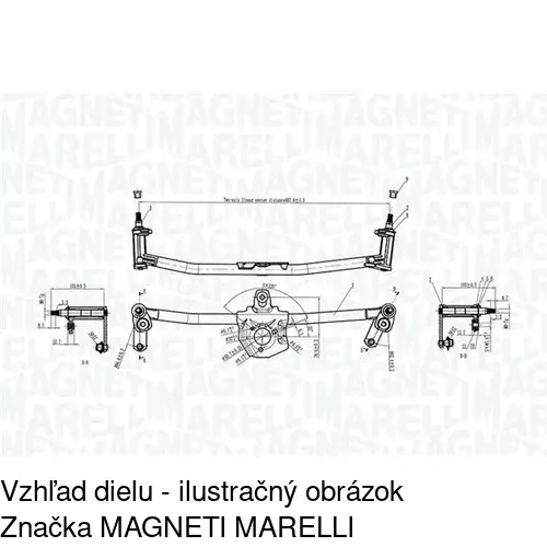 Náhon stieračov bez motora POLCAR 9541MWP1 - obr. 4