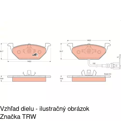 Brzdové dosky S70-0010 /POLCAR/ - obr. 5