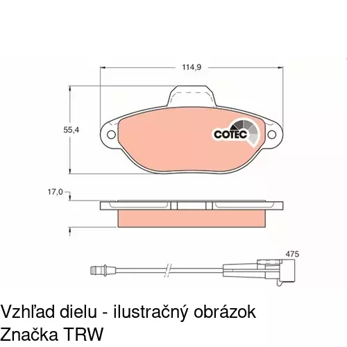 Brzdové dosky POLCAR S70-0050 - obr. 5