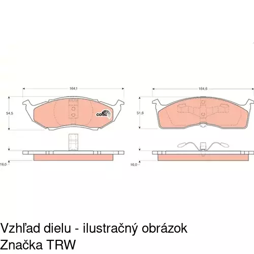 Brzdové dosky POLCAR S70-0062 - obr. 2