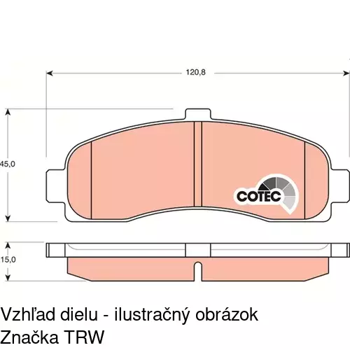 Brzdové dosky POLCAR S70-0144 - obr. 3