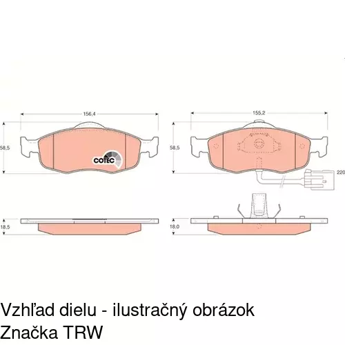 Brzdové dosky POLCAR S70-0149