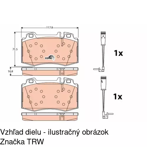 Brzdové dosky POLCAR S70-0153 - obr. 1