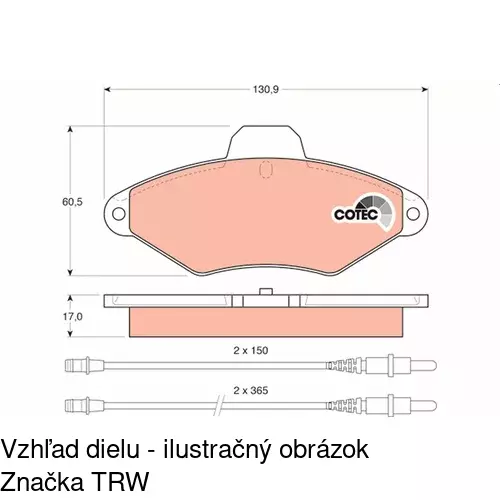 Brzdové dosky POLCAR S70-0179