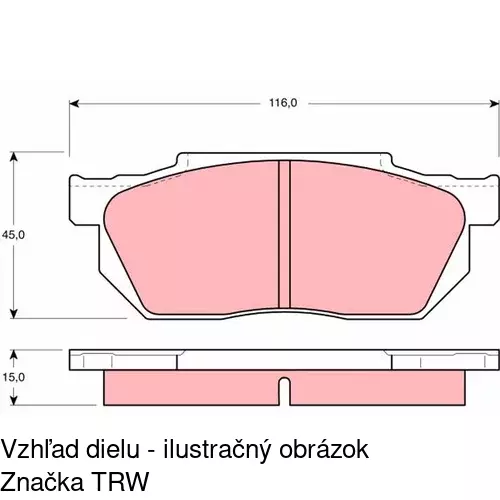 Brzdové dosky POLCAR S70-0211 - obr. 3