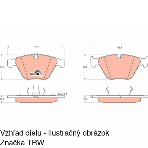 Brzdové dosky POLCAR S70-0212 - obr. 2