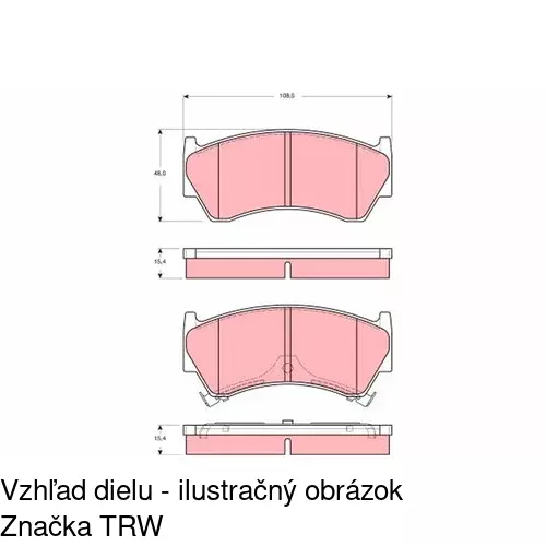 Brzdové dosky POLCAR S70-0242 - obr. 1