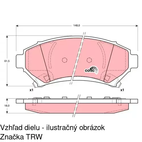 Brzdové dosky POLCAR S70-0276 - obr. 2