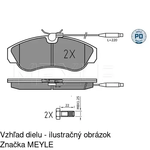 Brzdové dosky POLCAR S70-0293 - obr. 1