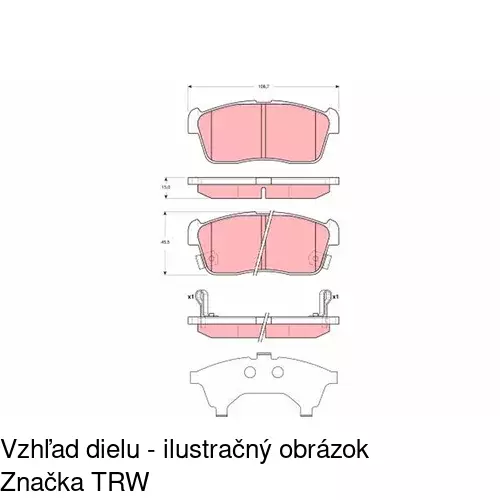 Brzdové dosky POLCAR S70-0301 - obr. 3