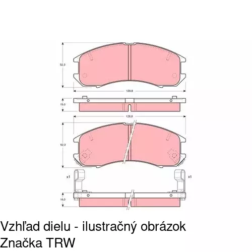 Brzdové dosky POLCAR S70-0320 - obr. 3