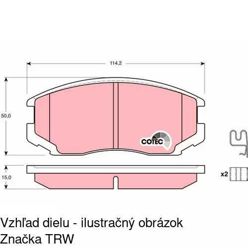 Brzdové dosky POLCAR S70-0321 - obr. 2