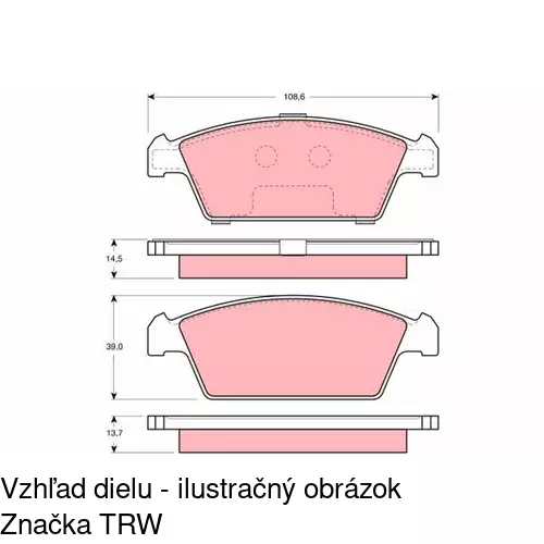 Brzdové dosky POLCAR S70-0331 - obr. 2