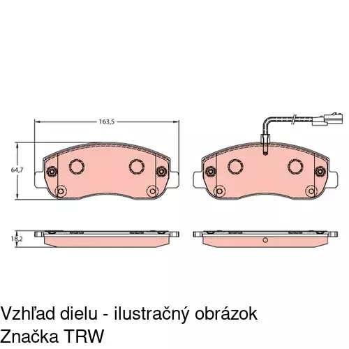 Brzdové dosky POLCAR S70-0387 - obr. 3