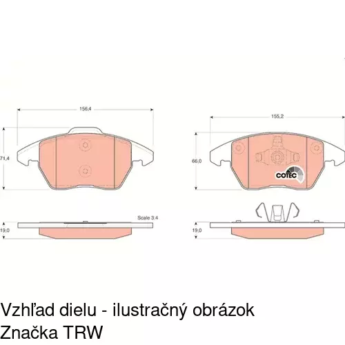 Brzdové dosky POLCAR S70-0391 - obr. 5